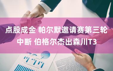 点股成金 帕尔默邀请赛第三轮中断 伯格尔杰出森川T3