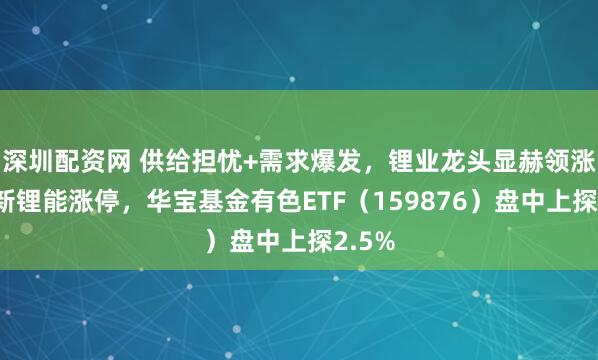 深圳配资网 供给担忧+需求爆发，锂业龙头显赫领涨！盛新锂能涨停，华宝基金有色ETF（159876）盘中上探2.5%