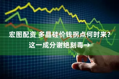 宏图配资 多晶硅价钱拐点何时来？这一成分谢绝刻毒→